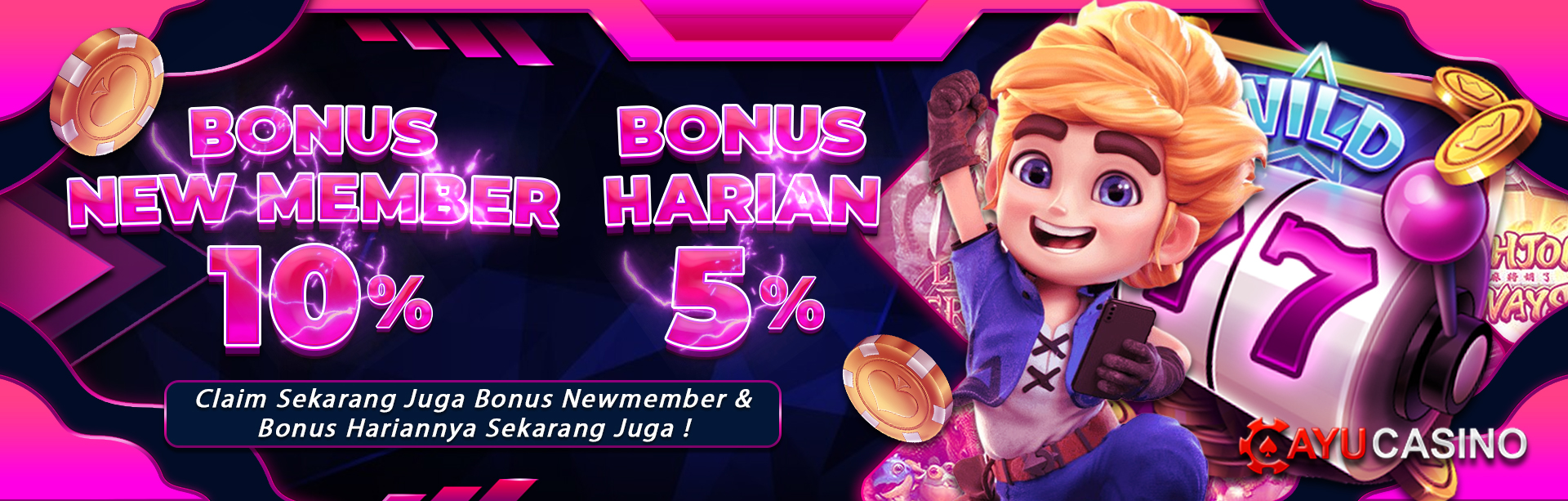 Bonus New Member & Harian Ayucasino